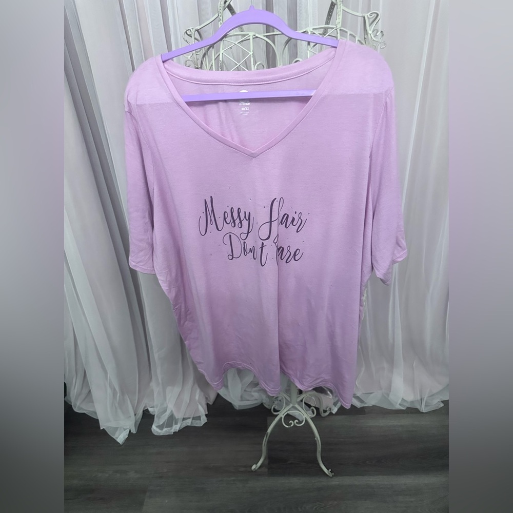 Avenue Light Pink V-Neck Top